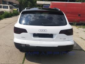 Audi Q7 autófóliázás: Avery gloss white av2100001 autó fóliával 8