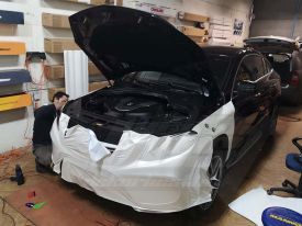 Mercedes GLE autófóliázás: Avery pearl white cb1610002 autó fóliával 5