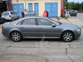 Audi A8 autófóliázás: matt grafit szürke autó fóliázás emeltfényű üveghatású tetőfóliával 04