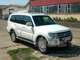 Mitsubishi Pajero autófóliázás: Avery gyöngyházfehér autófóliázás 01