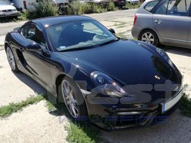 Porsche Cayman autófóliázás: ONFK RED CHROME autó fóliával 5